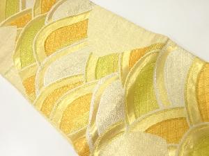 アンティーク　波に菱模様織出し袋帯（材料）